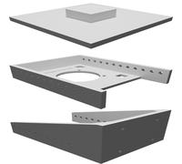 Supporto a Muro per TV Box con Ventola 50mm - Staffa 3D Regolabile