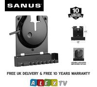 Supporto a Muro Sanus per Sonos Amp - Design Slim Nero con Chiusura di Sicurezza - Montaggio a Profilo Basso