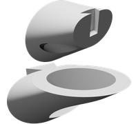 Supporto a Parete 90° per Torce Solari LED da Giardino - Staffa 3D 25mm