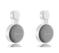 Supporto a parete compatibile con Google Nest Mini di seconda generazione, confezione da 2, installazione senza foratura, gestione dei cavi, bianco