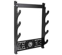 Supporto a parete del supporto spada, Samurai Swords Display Stand, Scava out Pattern Armi Appendiabiti Staffa per Katana, Wakizashi, Tanto, Scaffale, Coltelli, Bacchette- Gossip icon|| 4 Tier