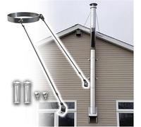 Supporto a parete for tubi di camino/fornace, kit di supporto for il fissaggio di tubi di scarico esterni for stufe a legna(Hoop Dia 8 11/16"(220mm))