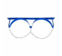 Supporto a parete in acciaio per bombole, supporto per bombole di ossigeno, con catena di protezione, bombola di ossigeno leggera per scuola/ospedale/fabbrica(65cm(2Bottles))