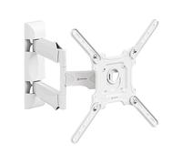 ONKRON Supporto TV Parete 32-65 pollici, Staffa TV fino a 35 kg, VESA 100x100-400x400 mm, Porta Televisore a Muro Inclinabile e Girevole, Braccio Televisore Regolabile, Snodabile, Bianco M4-W