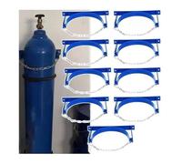 Supporto a Parete per Bombole Gas (1-9) - Portabombole in Acciaio Anticorrosione per Risparmiare Spazio in Garage/Officina, Ideale per Ossigeno, Propano e Argon