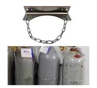 Supporto a Parete per Bombole Gas con Catena di Sicurezza - Portabombole in Acciaio per Garage, Officina e Uso Industriale