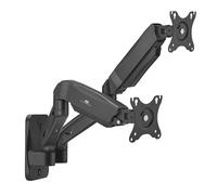Supporto a parete per due monitor Maclean, 17-32'', 9 kg max, molla meccanica, MC-988