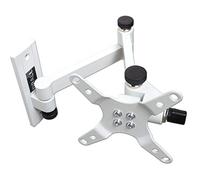 Supporto a parete per monitor argento, bianco o nero TFT/LCD/LED PC TV LCD a schermo piatto 19-31 pollici VESA 75 100 Modello: L52VA, Colore:Bianco