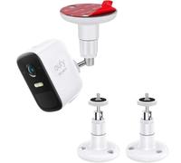 Supporto a parete per telecamera di sicurezza eufy 2C/2C Pro, 2/2 Pro, 3C/S300, 3/S330, eufyCam SoloCam S220/C210, supporto regolabile a 360 gradi, adesivo o montaggio a vite - 2 confezioni