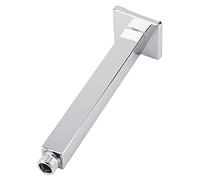Supporto a Parete per Tubo Doccia con Braccio Superiore Quadrato in Acciaio Inossidabile per Soffione Doccia a Soffitto per Bagno Cromato G1/2 Design Ergonomico (10 pollici)