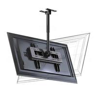 Supporto a parete per TV LCD, supporto a soffitto per TV, regolabile in altezza e telescopico, adatto a TV LCD a schermo piatto, fissaggio con viti di espansione in metallo(50"-90")
