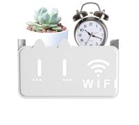 Supporto a parete per via cavo, supporto a parete per mensola del router | Supporto per router acrilico adesivo posteriore per montaggio a parete - Ripiano salvaspazio decorativo multifunzionale per v