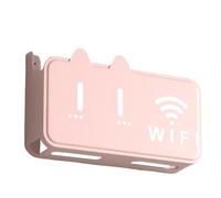 Supporto a parete per via cavo, supporto a parete per mensola del router - Supporto per router per montaggio a parete adesivo posteriore - Supporto per router multifunzionale, ripiano decorativo per v