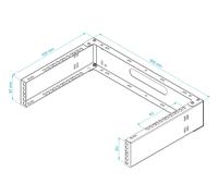 Supporto a Parete RACK 19" 2U 3U 4U 6U 330 mm Nero Grigio per Armadio RACK