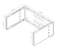 Supporto a Parete RACK 19" 2U 3U 4U 6U 330 mm Nero Grigio per Armadio RACK