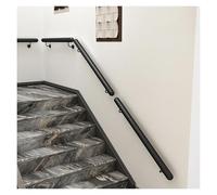 Supporto a parete rotondo in acciaio inossidabile il 90 cm a 7 m di lunghezza ringhiera di sicurezza per uso interno/esterno ringhiera per scale per pareti in mattoni in cemento in legno staffa nera