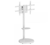 Techly Supporto a Pavimento 161644 con Mensola per TV 37-86'' LCD/LED/Plasma Bianco