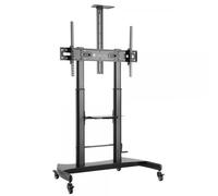 TECHLY - Supporto A Pavimento Per Tv Con Altezza Regolabile, In Acciaio, Per Tv Da 60'' A 100'' - SPEDIZIONE GRATUITA