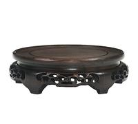 Supporto a Piedistallo Base di vaso di legno Teiera rotonda Vaso di fiori Espositore Vaso Bonsai Vaso Statua di Buddha di giada Base Scultura in legno Base in legno massello Base per Esposizione Piant