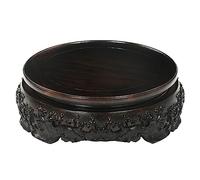 Supporto a Piedistallo Base for vaso in legno retrò Base for teiera rotonda intagliata in mogano Vaso for bonsai in pietra strana Espositore for bonsai Base girevole Base per Esposizione Piante(A)