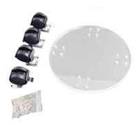 Supporto a rotolamento, piattino con ruote - Base per fioriera con ruote, rulli per vaso da fiori per esterni | Supporto per vaso da fiori in acrilico, rotoli da fioriera robusti da 143 lb "