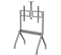 Supporto a rullo resistente: supporto mobile da pavimento per smart board e TV, altezza regolabile con ruote bloccabili, carrello portatile, scuola, ufficio, uso domestico