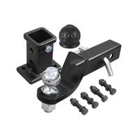 Supporto a sfera con linguetta per gancio di traino da 2 pollici con sfera di traino e perno del ricevitore del gancio per camper, parti del rimorchio del camion Gancio Traino(Set With 50mm Ball)