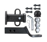 supporto a sfera Supporto per linguetta per gancio di traino da 2 pollici con sfera di traino e perno del ricevitore del gancio Parti per rimorchio per camion Camper per auto(Set With 2 Inch Ball)