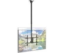 Supporto a Soffitto TV per Televisori 43-86" Fino a 60kg, 360° Girevole e -25° Inclinabile, Livellamento ±3°, VESA Max 600x400, per Soffitti Piani/Inclinati, Compatibile Schermi Curvi