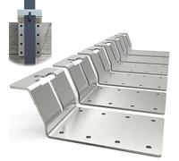 Supporto a T - Struttura in acciaio massiccio - Attacco verticale per pali a T, per orticoltura cartelli in legno, riparazione per esterni, giardino, fai da te