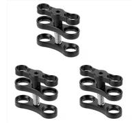 Supporto a testa sferica per braccio subacqueo impermeabile per fotocamera subacquea con clip a farfalla in alluminio 3X