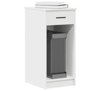 Supporto a Torre per Computer con Cassetto Bianco 35x45x77 cm - Mobile PC con Ampio Spazio di Archiviazione, Materiale Truciolato Resistente, Ideale per Ufficio e Casa, Facile da Pulire e Montare