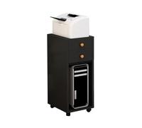 Supporto a torre per computer con ruote girevoli, supporto CPU a 2 livelli con ruote bloccabili e cassetti a doppio strato, carico massimo 49,9 kg, per casa e ufficio