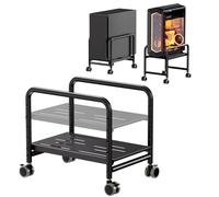 Supporto a torre per computer sotto la scrivania, supporto per PC regolabile in altezza per la maggior parte delle torri medie, supporto per CPU con ruote di bloccaggio a 360°, carico massimo 30 kg