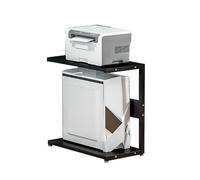 Supporto a torre per computer sotto la scrivania, supporto per PC resistente con ripiani in legno, piedini regolabili per CPU, carico massimo 49,9 kg, per la maggior parte delle torri medie