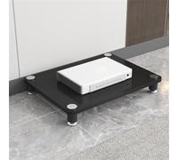 Supporto a torre per intrattenimento a più livelli per apparecchiature AV, design, finitura in legno, ideale per home theater e archiviazione multimediale