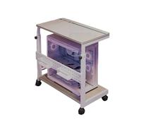 Supporto a torre per PC regolabile in altezza, supporto per computer sotto la scrivania, supporto per CPU con ruote di bloccaggio a 360°, carico massimo 69,9 kg, per gaming, casa e ufficio