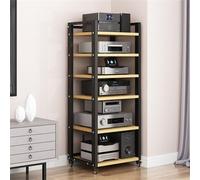 Supporto a Torre Portatile AVStand a 5/6/7/8 Ripiani per Giradischi/Dvd/CD con Spazio di archiviazione Regolabile, Supporto per Console Equint, Adatto per casa, Ufficio e Home Theater, Color