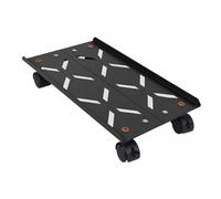 Supporto a torre regolabile in acciaio con ruote girevoli di bloccaggio, guide laterali protettive e base ventilata per un migliore flusso d'aria, adatto per case di computer larghe 20-25 cm, nero