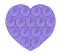 Supporto a ventosa Celly FIXHEART Viola Silicone Universale