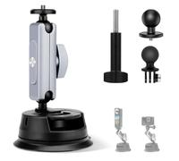 Supporto a ventosa per auto per Insta-360 X5 X4 X3 X2 / Gopro Hero12 11 10 9 8/DJI DJI Osmo Pocket 2 Action 4/3/2, supporto a ventosa per action camera con sfera a doppia testa a 360°