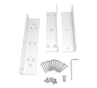 Supporto a Z per porta a battente, supporto di montaggio per serratura elettromagnetica, supporto a Z in lega di alluminio con forza di tenuta di 180 kg per porte a battente con