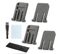 Supporto accessori per Logitech K270 K260 K275 K200 MK270 MK260, comprensivo di 4 supporti grigi per tastiera + 1 spazzola per la pulizia + 1 panno per la pulizia