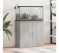 Supporto Acquario 81x36x73cm in Legno Multistrato Grigio Sonoma