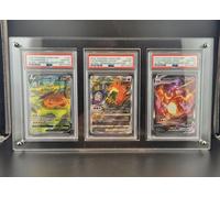 SUPPORTO ACRILICO 3 CARTE CUSTODIA STAND PSA ESPOSITORE POKEMON ONE PIECE YUGI