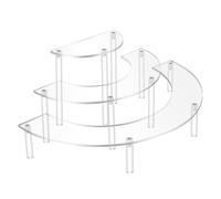 Supporto acrilico 3 strati per torte dessert gioielli e statuine vetrina