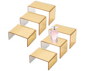 Supporto acrilico - Risers per display | Sollevatore acrilico | Traccia di esposizione rettangolare trasparente per schermi di gioielli per dolci cupcake Sturs desktop laptop ascensori