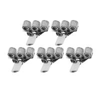 Supporto ad anello a molla Portapenne triplo in metallo con clip da tasca per appunti per notebook 5 pezzi - Penna tripla in metallo, clip ad anello