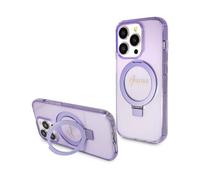 Supporto ad anello Guess Script Glitter per Magsafe Purple - iPhone 14 Pro