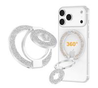 Supporto ad anello per cellulare MagSafe, supporto per dita glitterato con ingranaggi sottili, supporto magnetico a 360°, per iPhone 17/16/15/14/13 Pro Max Plus Air, smartphone, accessorio per MagSafe